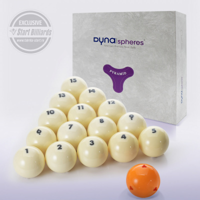 Шары Dynaspheres Prime Pyramid 67 мм Желтый биток с логотипом